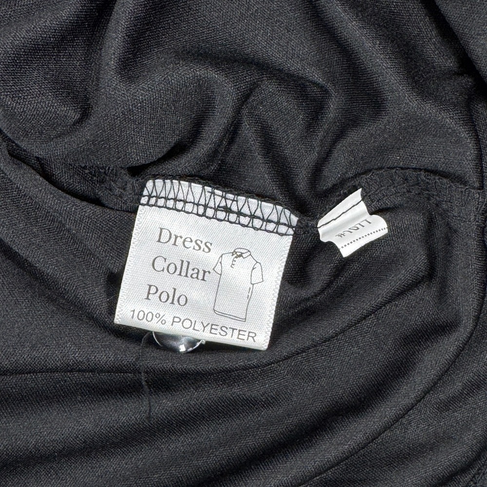 COLLARS & CO. Dress Collar Polo Mens 3XL Black Short Sleeve Performance - Picture 5 of 7